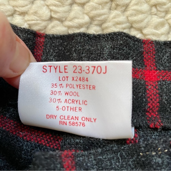 Vintage 80s plaid wool blend pants - Picture 12 of 12